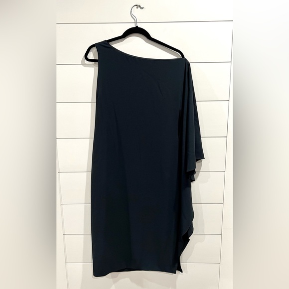 Cushnie Et Ochs teal stretch cady flared sleeve dress - Picture 3 of 7